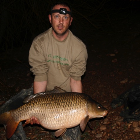41lb common carp caught at night with sweetcorn on a private dam
41lb common carp caught at night with sweetcorn on a private dam